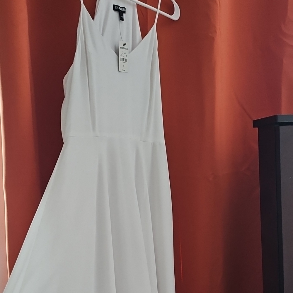 Express White Backless Dress